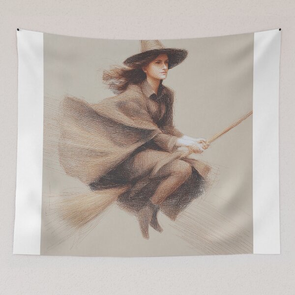 Item preview, Witch Flying on a Broomstick designed and sold by lautir.