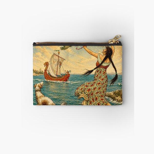 Item preview, Vikings by Frank Cheyne Pape - Art Nouveau Coastal Maiden Illustration for Vintage Fantasy Lovers designed and sold by RickE.