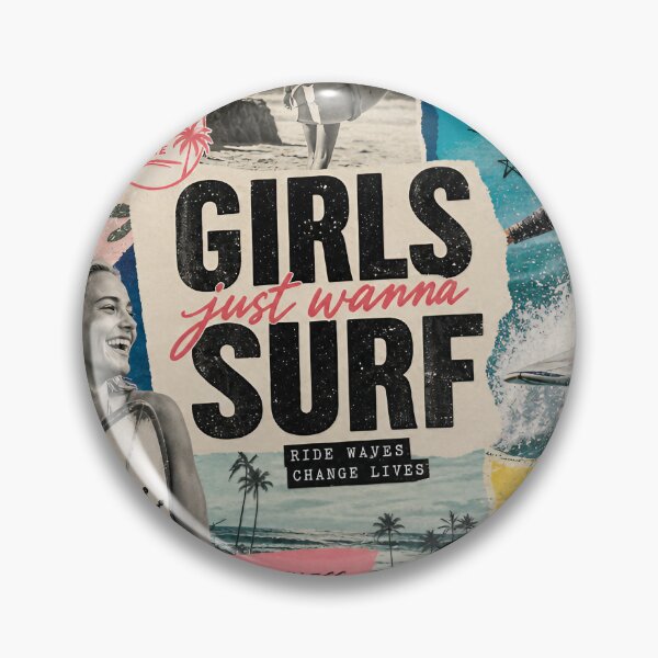 Item preview, GIRL SURF COLLAGE — Vibrant Surfing Poster (Vintage + Modern) designed and sold by Jandedan.