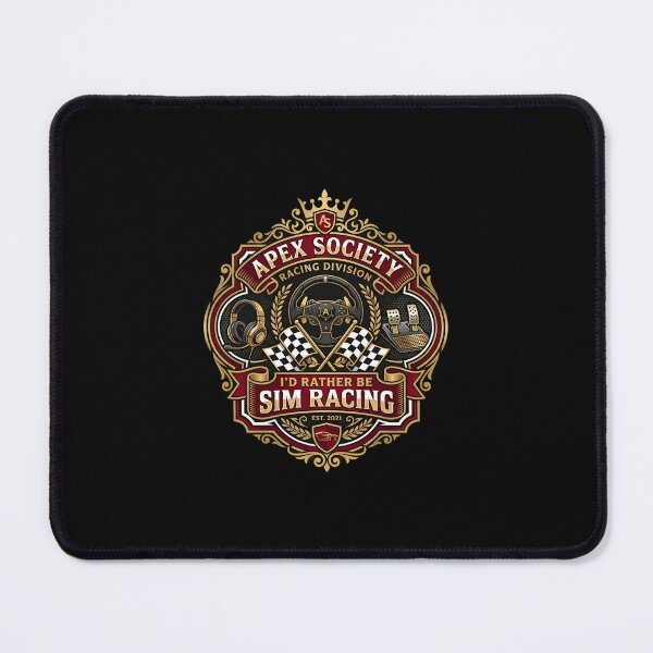 Item preview, Apex Society I’d Rather Be Sim Racing Crest Design designed and sold by Fenay Designs.