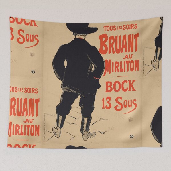 Item preview, Tous Les Soirs Bruant Au Mirliton Poster by Henri de Toulouse-Lautrec | Vintage French Cabaret Wall Art Print designed and sold by artofuniverse.