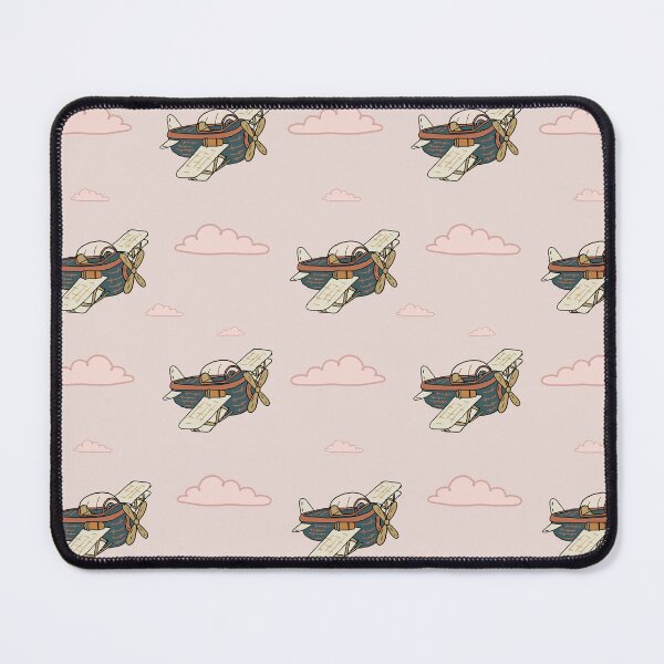 Item preview, Vintage Steampunk Biplane Pattern - Cute Cartoon Aviation Illustration designed and sold by Potattoo.