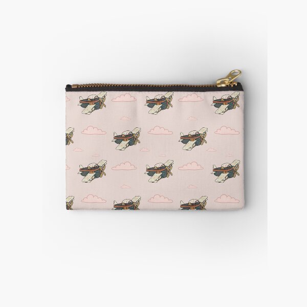 Item preview, Vintage Steampunk Biplane Pattern - Cute Cartoon Aviation Illustration designed and sold by Potattoo.