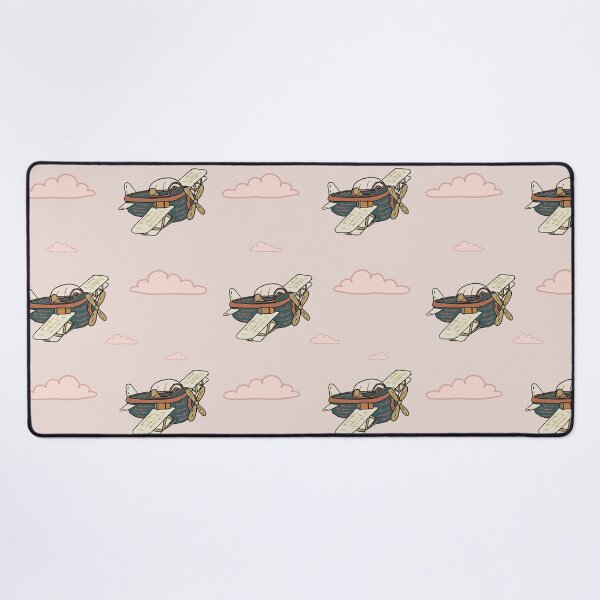 Item preview, Vintage Steampunk Biplane Pattern - Cute Cartoon Aviation Illustration designed and sold by Potattoo.