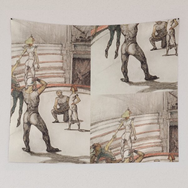 Item preview, Travail De Tapis Poster by Henri de Toulouse-Lautrec | Vintage Circus Wall Art Print designed and sold by artofuniverse.
