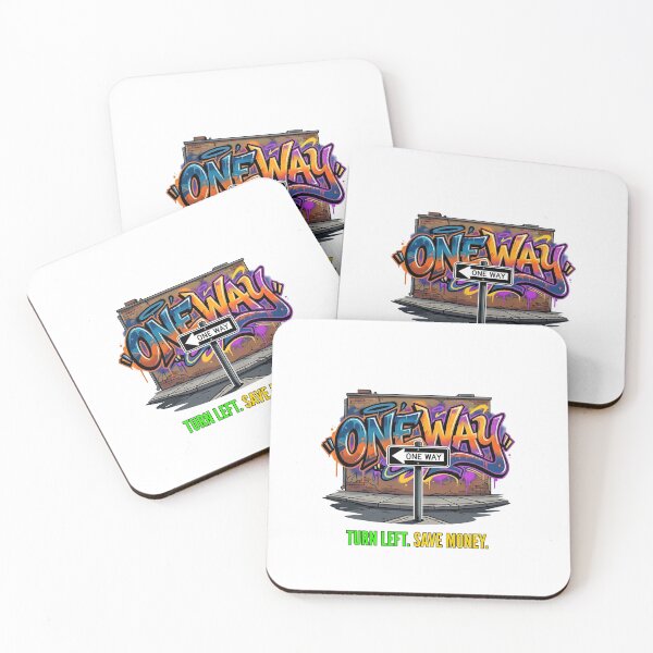 Item preview, One Way Street Graffiti - Funny Save Money Quote designed and sold by HornbillDesign.