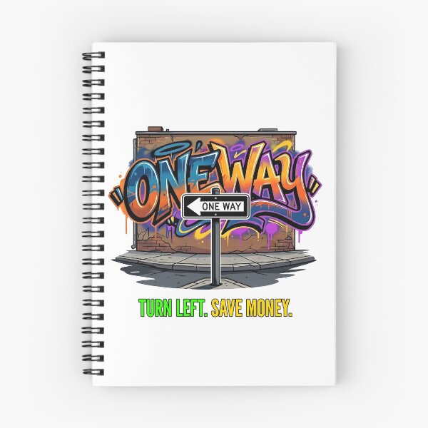 Item preview, One Way Street Graffiti - Funny Save Money Quote designed and sold by HornbillDesign.