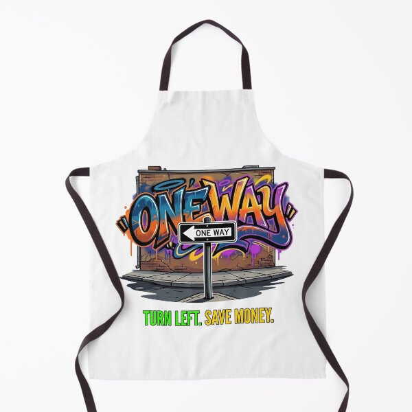 Item preview, One Way Street Graffiti - Funny Save Money Quote designed and sold by HornbillDesign.