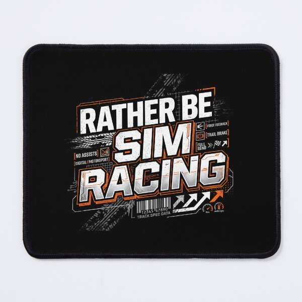 Item preview, Rather Be Sim Racing No Assists Full Send Design designed and sold by Fenay Designs.