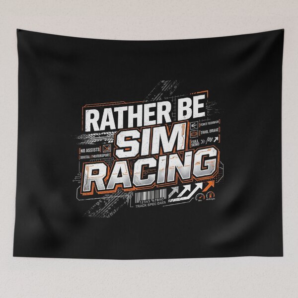 Item preview, Rather Be Sim Racing No Assists Full Send Design designed and sold by Fenay Designs.