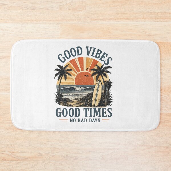 Item preview, Good Vibes Retro Beach Sunset Design designed and sold by Scorpion Creative.