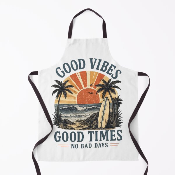 Item preview, Good Vibes Retro Beach Sunset Design designed and sold by Scorpion Creative.