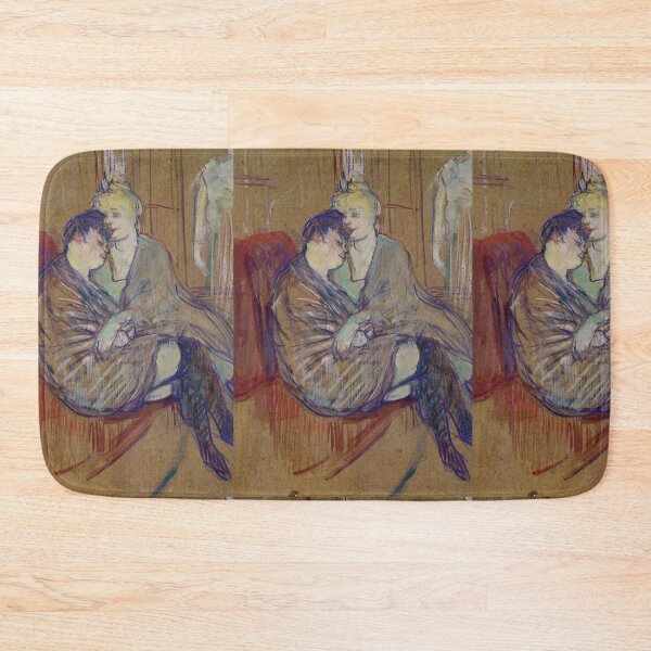 Item preview, Two Girlfriends Poster by Henri de Toulouse-Lautrec | Intimate Belle Époque Wall Art Print designed and sold by artofuniverse.