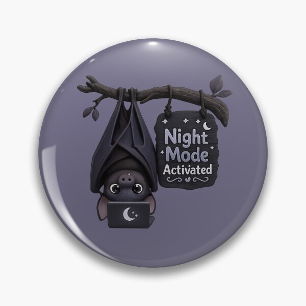 Item preview, Cute Night Mode Bat Laptop | Kawaii Dark Aesthetic Animal Pun "Night Mode Activated" designed and sold by Moons Studio.