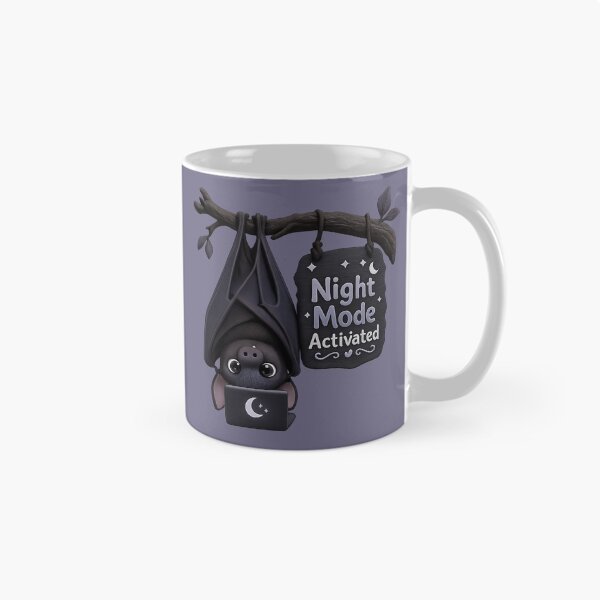 Item preview, Cute Night Mode Bat Laptop | Kawaii Dark Aesthetic Animal Pun "Night Mode Activated" designed and sold by Moons Studio.