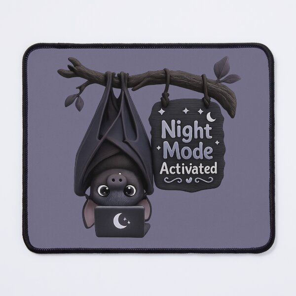Item preview, Cute Night Mode Bat Laptop | Kawaii Dark Aesthetic Animal Pun "Night Mode Activated" designed and sold by Moons Studio.