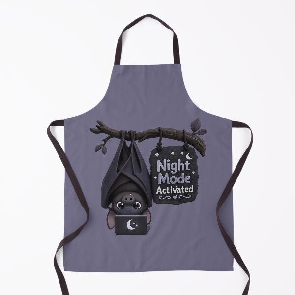 Item preview, Cute Night Mode Bat Laptop | Kawaii Dark Aesthetic Animal Pun "Night Mode Activated" designed and sold by Moons Studio.