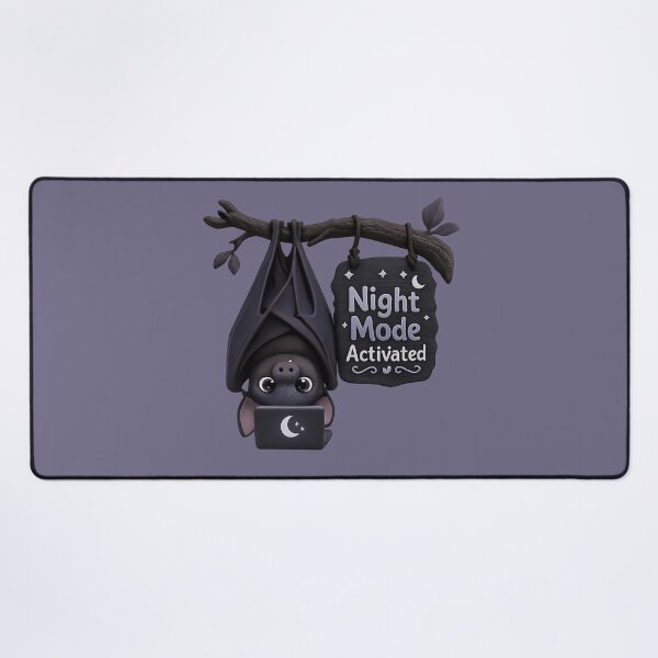 Item preview, Cute Night Mode Bat Laptop | Kawaii Dark Aesthetic Animal Pun "Night Mode Activated" designed and sold by Moons Studio.