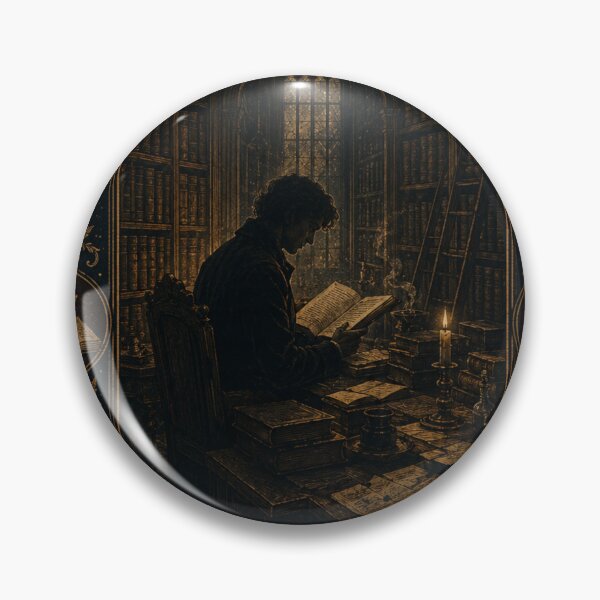 Item preview, The Scholar Dark Academia Tarot Card – Gothic Library Original Art | Dark Academia Mystical Gift designed and sold by irfanshikh.