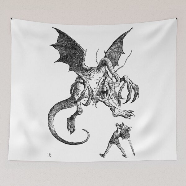 Item preview, Alice and the Jabberwocky - Alice in Wonderland - Vintage Art designed and sold by RickE.