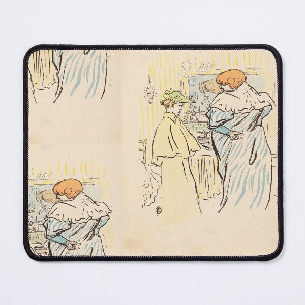 Item preview, Two Women Before a Mirror by Toulouse-Lautrec Vintage Belle Époque Paris Art designed and sold by artofuniverse.