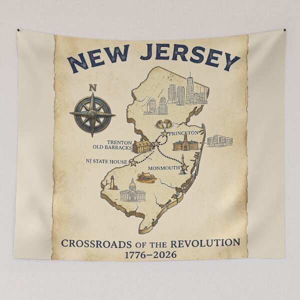 Item preview, New Jersey Crossroads Revolution 250th Anniversary designed and sold by rygenr8.