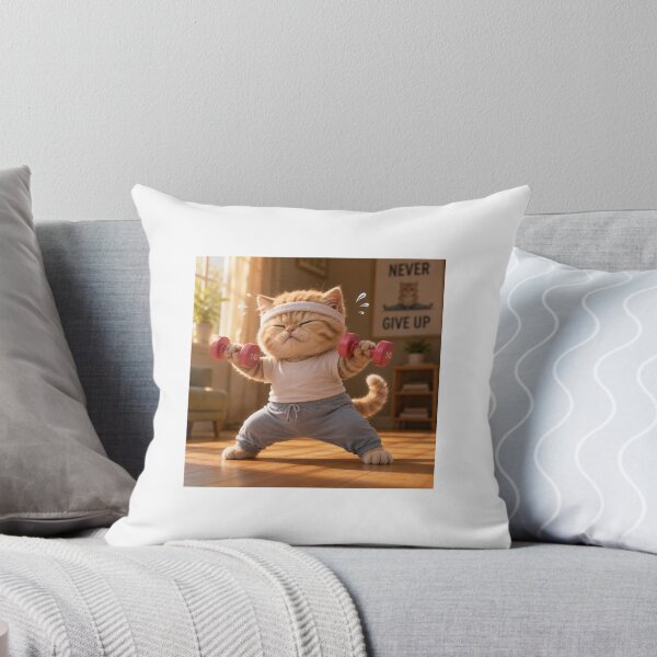 Item preview, Tiny Gym Warrior Kitten Funny Workout Cat Art designed and sold by LovelyCatGalaxy.