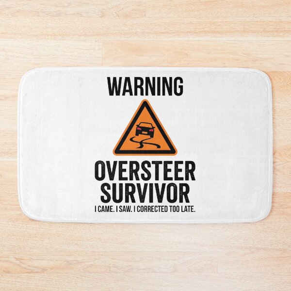 Item preview, Warning Oversteer Survivor Sim Racing Humor Design designed and sold by Fenay Designs.