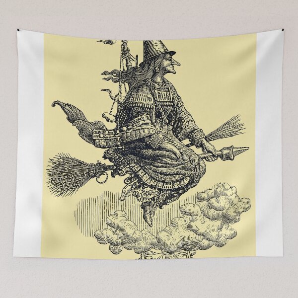 Item preview, Witch Flying on a Broomstick designed and sold by lautir.