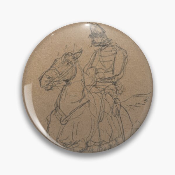 Item preview, Uhlan a Cheval by Toulouse-Lautrec Vintage Equestrian Sketch Wall Art designed and sold by artofuniverse.