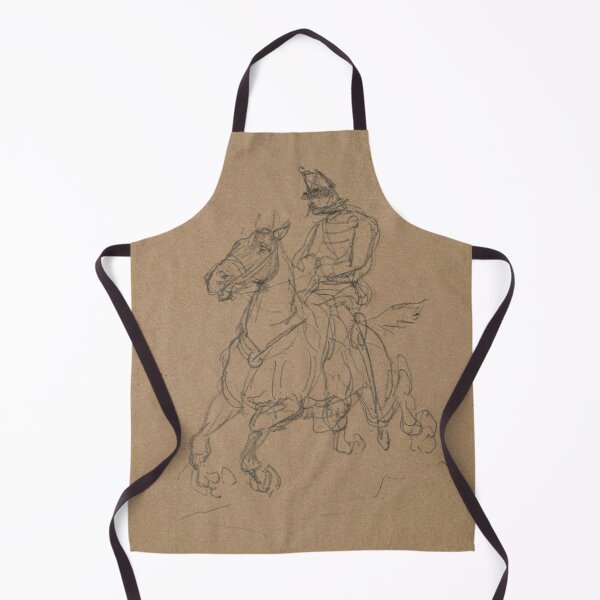 Item preview, Uhlan a Cheval by Toulouse-Lautrec Vintage Equestrian Sketch Wall Art designed and sold by artofuniverse.
