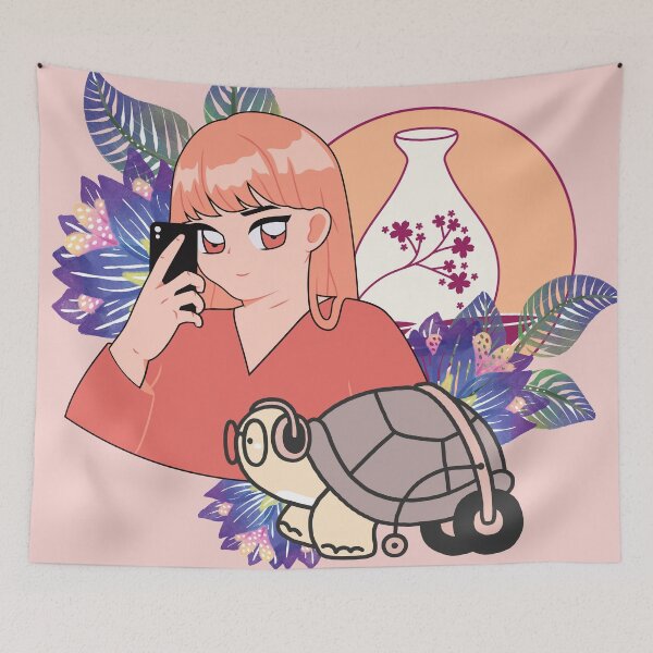 Item preview, Zen Selfie & Turtle in Wheelchair Art designed and sold by Kanniax.