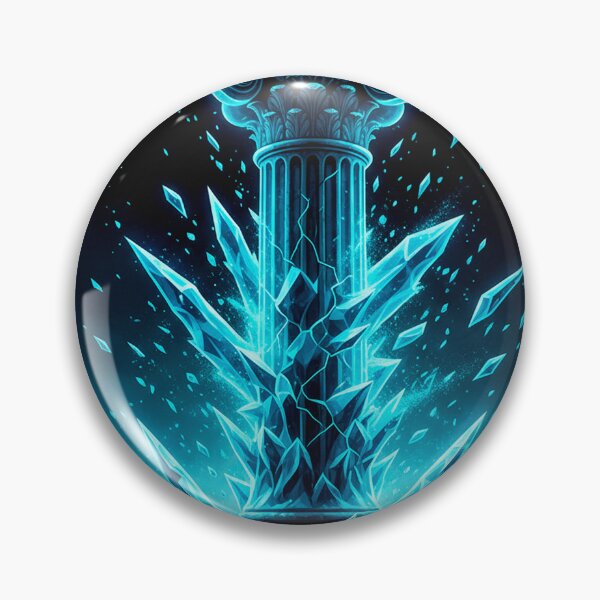 Item preview, The Frozen Frequency: Crystal Glitch & Arctic Techno Pillar designed and sold by codex antique.