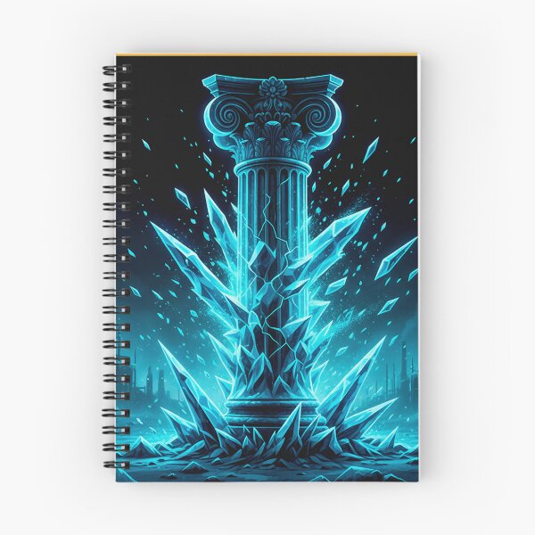 Item preview, The Frozen Frequency: Crystal Glitch & Arctic Techno Pillar designed and sold by codex antique.