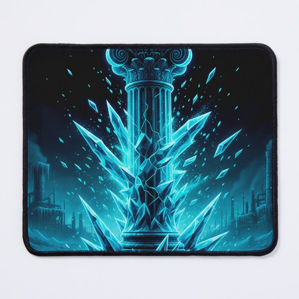 Item preview, The Frozen Frequency: Crystal Glitch & Arctic Techno Pillar designed and sold by codex antique.