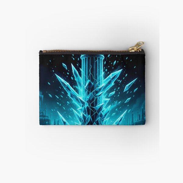 Item preview, The Frozen Frequency: Crystal Glitch & Arctic Techno Pillar designed and sold by codex antique.