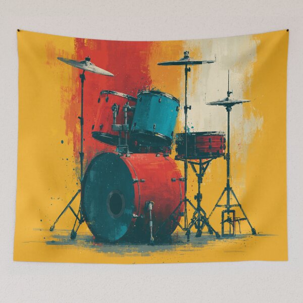 Item preview, A drumset for drummers drawing artwork designed and sold by gut2000.