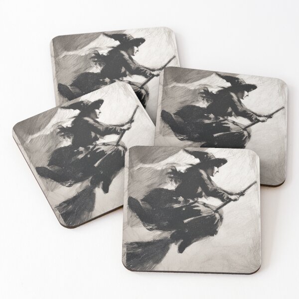 Item preview, Silhouetted Witch on Broomstick designed and sold by lautir.