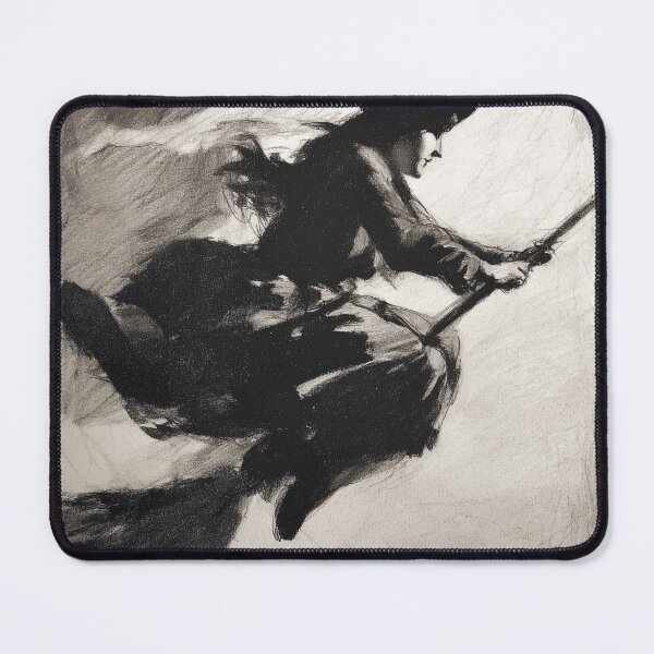 Item preview, Silhouetted Witch on Broomstick designed and sold by lautir.