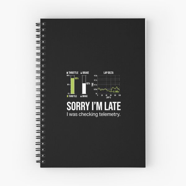 Item preview, Sorry I’m Late I Was Checking Telemetry Sim Racing Design designed and sold by Fenay Designs.