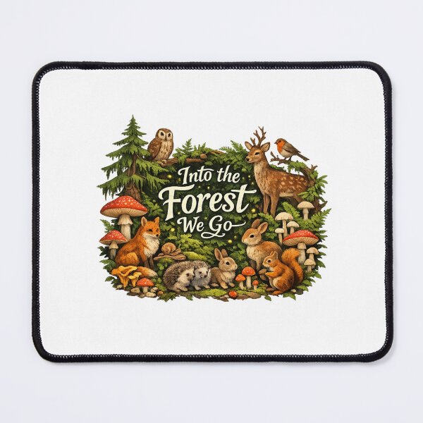 Item preview, Into The Forest We Go – Woodland Animals & Mushrooms Design designed and sold by Hobby-up.