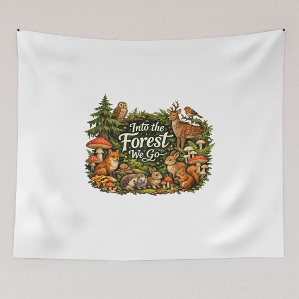 Item preview, Into The Forest We Go – Woodland Animals & Mushrooms Design designed and sold by Hobby-up.