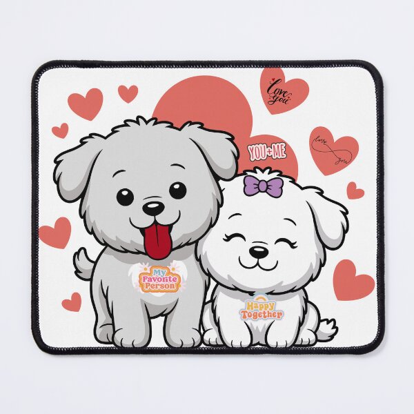 Item preview, Cute Puppy Love Duo | Kawaii Dog Couple Aesthetic Design designed and sold by Pandey14.