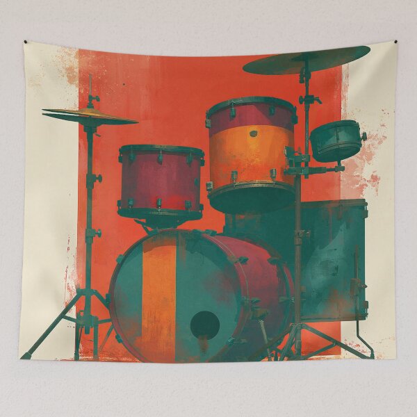 Item preview, A drumset for drummers drawing artwork designed and sold by gut2000.
