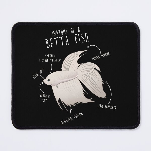 Item preview, Funny Anatomy of a Betta Fish - Angry Siamese Fighting Fish Humor designed and sold by haitrieuic96.