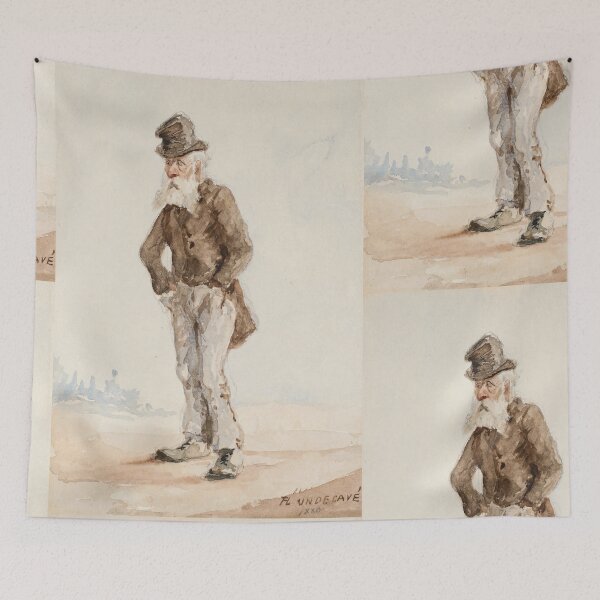 Item preview, Henri de Toulouse-Lautrec Vintage Figure Study Watercolor Wall Art Print designed and sold by artofuniverse.