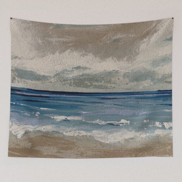 Item preview, Coastal Serenity Ocean Wave Painting designed and sold by TheSlowShore.