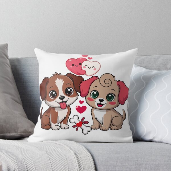 Item preview, Kawaii Puppy Love Couple | Adorable Romantic Dog Illustration designed and sold by Pandey14.