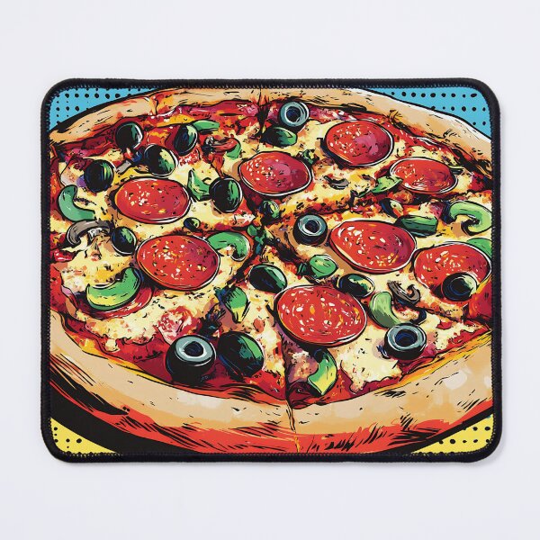 Item preview, Vibrant Pizza Pop Art, Neon Colors Comic Bold Food Art Print designed and sold by daila70.