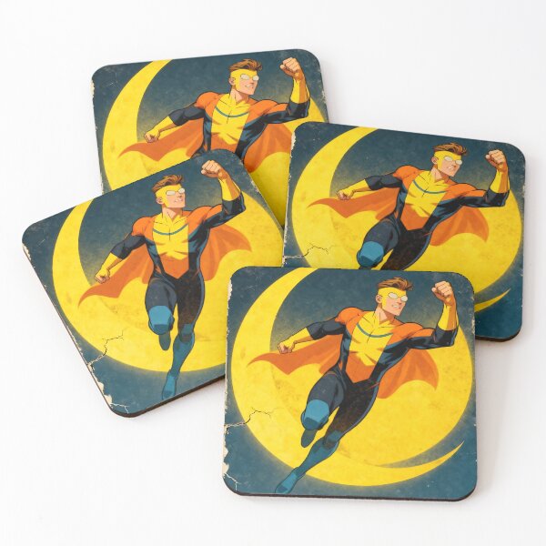 Item preview, Flying Yellow Black Superhero Retro Comic Style designed and sold by iwzzuel.